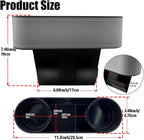 Car Cup Holder Expander Organizer,Multifunctional Cup Drink Holders with PU Leather Cover,Side Insert Center Console Seat Gap Filler Storage Box for Mug Bottle CellPhones Coffee Coasters Cards