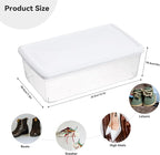 novelinks 6 Quart Clear Plastic Storage Bins with White Lids Stackable Box Craft Storage Organizing Container Sensory Bin,8 P