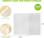 Bonsenkitchen Precut Vacuum Sealer Bags, 500 Pint 6" x 9" Food Sealer Bags,Commercial Grade, BPA Free, Heavy Duty, Customized