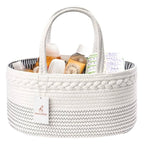 luxury little Diaper Caddy Organizer, Large Cotton Rope Nursery Baby Basket, Changing Table Organizer for Baby Diaper Storage