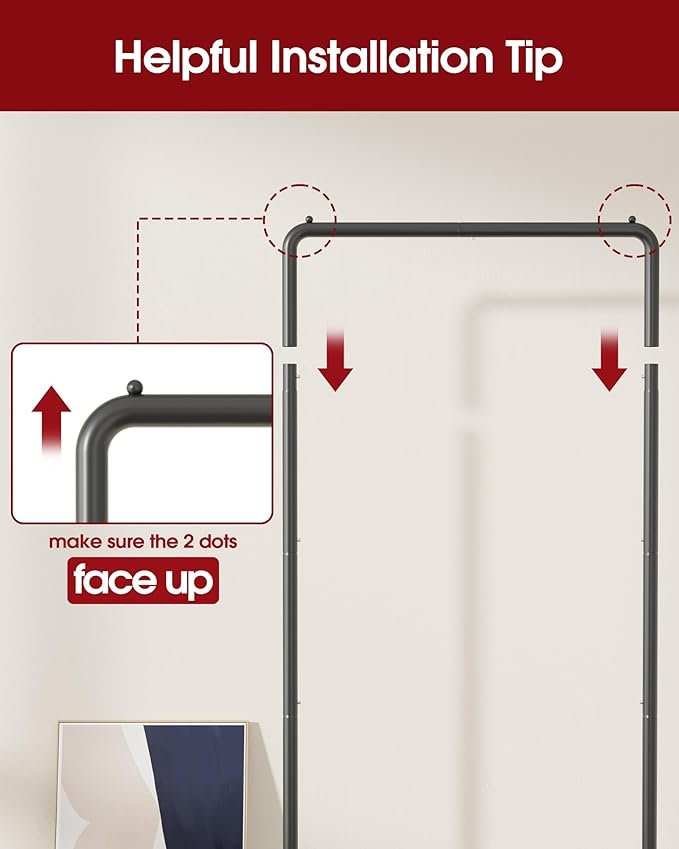 Sakugi Clothes Rack - Clothing Rack with Storage Mesh Shelf & Casters, Heavy-Duty Metal Clothing Rack for Hanging Clothes, Dr