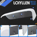 Driver Side Mirror Cover Replacement for Chevrolet Chevy Malibu 2016 2017 2018 2019 2020 2021 2022 2023 2024 2025 - Left Side Mirror Covers, Rear View Mirror Cap Accessories White