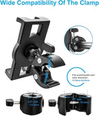 woleyi Bike Tablet Mount, Motorcycle Bicycle Tablet Holder, Cycling Handlebar Clamp with 360 Rotation for iPad Pro Air Mini, iPhone, Samsung Galaxy Tabs, Fire HD, More 4.7-13" Cellphones and Tablets