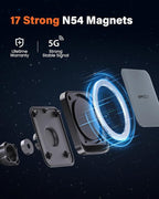 APPS2Car for Magsafe CD Phone Holder for Car [25N Magnetic Attraction] Magnetic Phone Holder for Car 360° Handsfree CD Player Phone Mount Compatible with Official Magsafe Case iPhone 17-12 Series