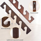 3 Pcs Hat Rack for Baseball Caps, Wall Mounted Wooden Hat Storage Organizer Hanger, Wall Vertical Hat Holder Caps Display Rac