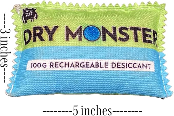 100g Rechargeable Desiccant 3 Pack - Ultimate Moisture Absorbing Bags | Rechargeable Silica | Protects Valuables from Rust,