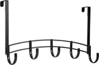 LYNK Professional® Home™ Over the Door Hooks - 5 Hook – Over the Door Coat Rack - Over the Door Hanger - Hanging Towels or Cl