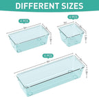 WOWBOX 12 Pack Clear Drawer Organizer Set, Acrylic Drawer Storage Trays, Storage Bins for Makeup, Cosmetics, Jewelries, Utens