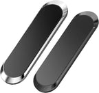 SALEX Flat Magnetic Phone Mounts 2 Pack. Black & Silver Cell Phone Holder for Car Dashboard, Truck. Universal Stick on iPad Wall Magnet Mount Kit for Tablets, Smartphones. Phone Car Mount for iPhone