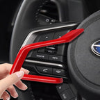 Auovo Center Console Steering Wheel Cover Trims for Subaru Crosstreck Outback Legacy Accessories 2018-2026 for Subaru Impreza 2017-2026/19-26 Forester/Ascent 2018-2026 (Red)