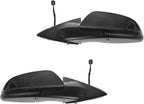 TRQ 2 Piece Driver and Passenger Side Mirror Assembly Set Electric Adjustment Heated No Memory Black Compatible with 2007-200