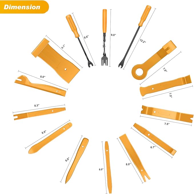 GOOACC 40Pcs Trim Removal Tool,Auto Terminal Removal Key Tool,Auto Clip Pliers Stereo Removal Tools,Car Upholstery Repair Rem