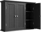 ChooChoo Bathroom Wall Cabinet with 3 Doors, Laundry Cabinet Wall Mounted, Medicine Cabinet with Adjustable Shelves, Hanging 