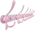 Dseap Coat Rack Wall Mount - 29.5” Long 8-Tri-Hooks Heavy Duty Coat Hanger Rail Wall Hooks for Hanging Coats Hats Clothing Cl