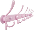 Dseap Coat Rack Wall Mount - 29.5” Long 8-Tri-Hooks Heavy Duty Coat Hanger Rail Wall Hooks for Hanging Coats Hats Clothing Cl