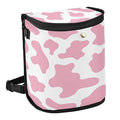 linqin Pink Cow Print Car Trash Can with Lid Leak Proof Car Trash Bag Waterproof Car Garbage Can, PolyesterTrash Bin Hanging for Minivan SUV Truck