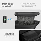 Spigen Door Pocket Car Trash Can [with Magnetic Lid] Waterproof Door Pocket Organizer for Legacy Tesla Model Y (2020-2024) [Not for New Model Y Juniper 2026/25] - Driver Side only