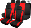 Car Seat Covers Full Set, Breathable Vehicle Front and Rear Split Bench Protector Airbag Compatible, Waterproof Automotive In