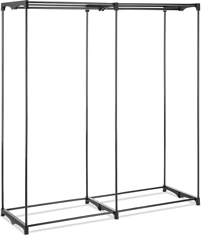 Whitmor Extra-Wide Portable Clothes Closet - 60 Inches Wide - Store Seasonal Clothing - Grey