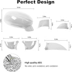 Voodonala for Challenger Rearview Mirror Cover Decoration Trim for 2009-2022 Dodge Challenger, ASB White, 10pcs