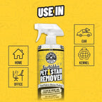 Chemical Guys Furbidden Pet Stain Remover for Car & Home, Carpet & Upholstery Cleaner, Eliminates Pet Odors & Stains from Uri
