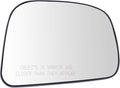 TRQ Passenger Side Mirror Glass with Backing Plate Clear Snap On Compatible with 2007-2012 Nissan Versa Sedan Hatchback NI132