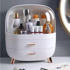 Makeup Organizer Box Cosmetic Display Cases,Makeup Organizer Box for Vanity, Storage Box Cabinet with Drawers and Transparent