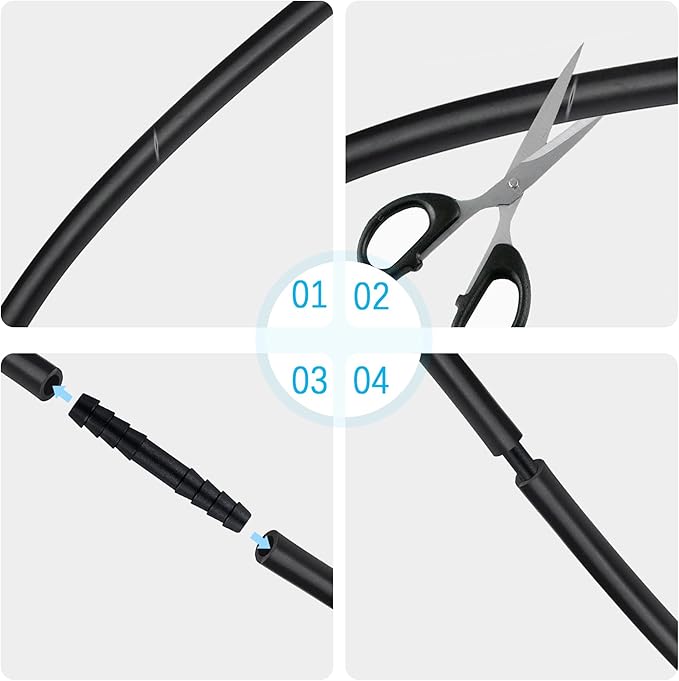 Multipurpose Vacuum Line Kit,6PCS 5Ft Vacuum Hose Automotive+64PCS Vacuum Line Connectors,Max 130PSI Silicone Hose for Variet