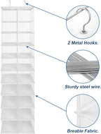 coastal rose Hanging Shoe Organizer for Closet, 20 Sections Hanging Closet Organizers and Storage Shelves, Space Saving Shoe 