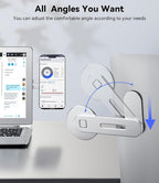 CloudValley Magnetic Phone Holder for Laptop Designed for iPhone 17/16/15/14/13/12 MagSafe, Adjustable Phone Monitor Side Mount, Slim Portable Foldable Computer Expansion Bracket, Silver