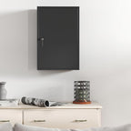 kleankin Steel Wall Mount Medicine Cabinet 3 Tier Emergency Box for Bathroom Kitchen, Lockable with 2 Keys, Black