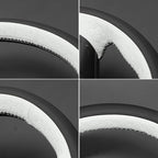 MEWANT Hand Stitched Real Leather Steering Wheel Cover for Tesla Model 3 2017-2023 / Model Y 2020-2023 for Tesla Model 3/Y Accessories(3D Style)