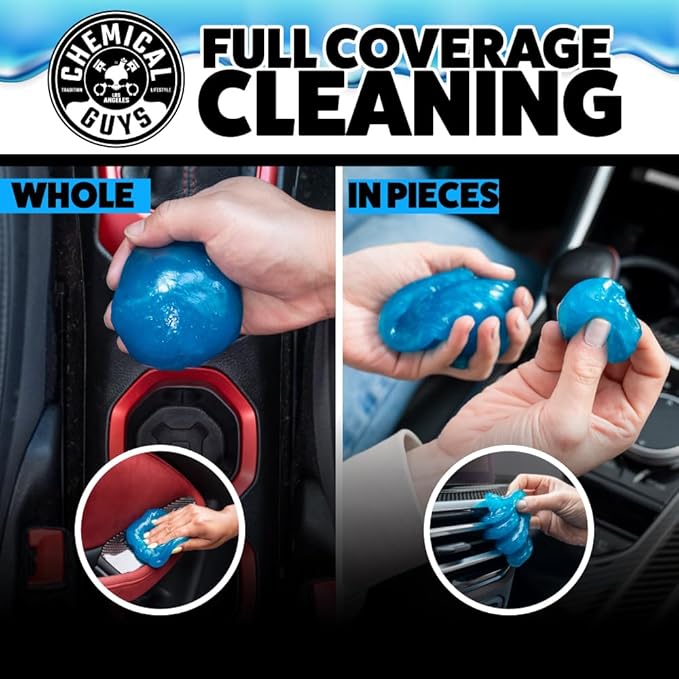 Chemical Guys Sticky Icky Car Cleaning Gel, Green Apple & Sweet Strawberry Scent - Detailing Kit, Car Dust Crevice Cleaner, S