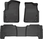 Husky Liners Weatherbeater Floor Mats | Fits 2019-2024 Infiniti QX80/Nissan Armada | Front & 2nd Row, 3-pc Black - 95671