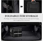 Trunk Organizer with Lid, 28L Collapsible Cargo Organizer with Aluminum Handles & Reflective Strip, Multi-Purpose Waterproof