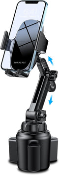 Miracase [Upgraded Version] Cup Phone Holder for Car, Universal Adjustable Long Neck Car Phone Mount Cradle Friendly Compatible with iPhone Samsung Google and All 4.0-7.0 inches Smartphones