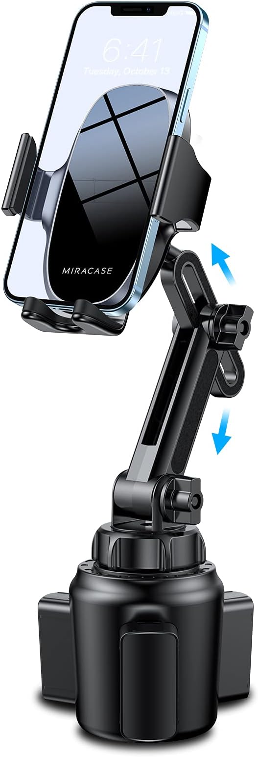 Miracase [Upgraded Version] Cup Phone Holder for Car, Universal Adjustable Long Neck Car Phone Mount Cradle Friendly Compatible with iPhone Samsung Google and All 4.0-7.0 inches Smartphones