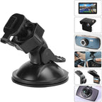 Universal Car Dash Cam Mount - Vacuum Suction Cup Holder with 4 Interchangeable Heads for GPS Navigation and Dashboard Recorder(Buckle w/Card Slot)