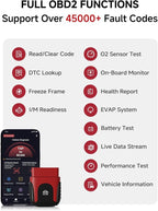 2026 Bluetooth OBD2 Scanner for iPhone & Android - AI Powered Wireless Car Diagnostic Scan Tool, Check Engine Code Reader with