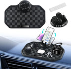 Car Anti Slip Mat Dashboard Tray Decorations Sticky Pad Multi Functional Thickened and Widened Washable with 360° Rotating Un