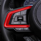 Auovo Center Console Steering Wheel Cover Trims for Subaru Crosstreck Outback Legacy Accessories 2018-2026 for Subaru Impreza 2017-2026/19-26 Forester/Ascent 2018-2026 (Red)
