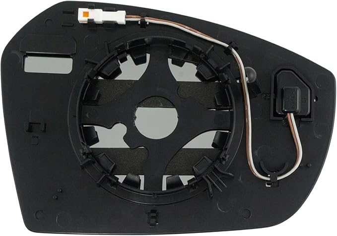 TRQ Driver Side Mirror Glass Blind Spot with Backing Plate For Factory Equipped Mirrors Compatible with 2017-2018 Ford Escape