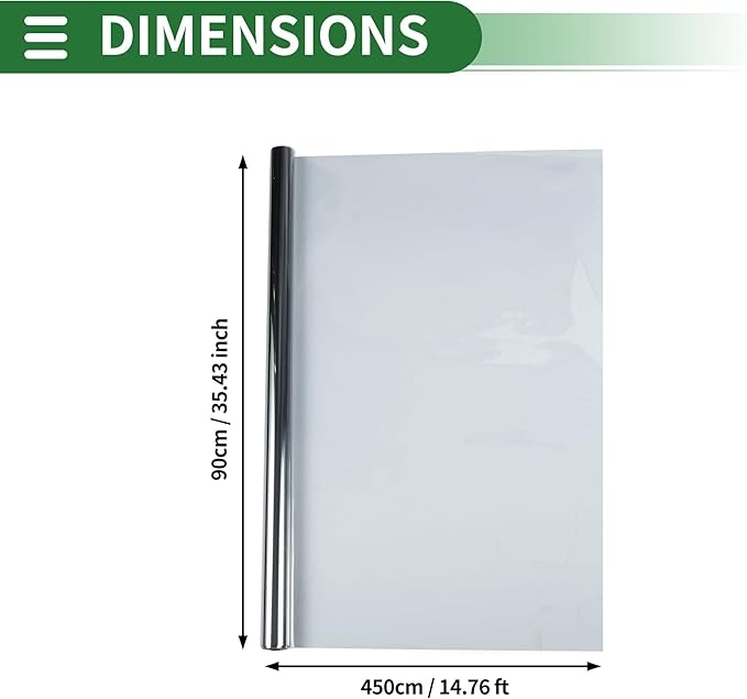 Motoforti Nano Ceramic Car Window Tint Film VLT 73% IRR 50% UVR 75% Gray 14.76 ft x 35.43 Inch Privacy Film 2mil PET 1 Pc