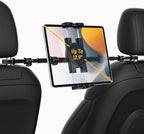 Car Headrest Tablet Holder, Car Back Seat iPad Mount Kids [Stretchable & Ultra-Stable] Between Seats Tablet Stand for Switch, iPad Pro Air Mini, Lenovo, iPhone, 4-13" Tablets & Phones