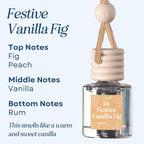 CE Craft Christmas Scented Car Air Freshener Diffuser, 4 Pack, 8ml Each, Up to 90 Days Refresher, Gift for Her