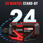 S ZEVZO ET03 Car Jump Starter 4000A Jump Starter Battery Pack for Up to 8.0L Gas and 7.0L Diesel Engines, 74Wh Portable 12V