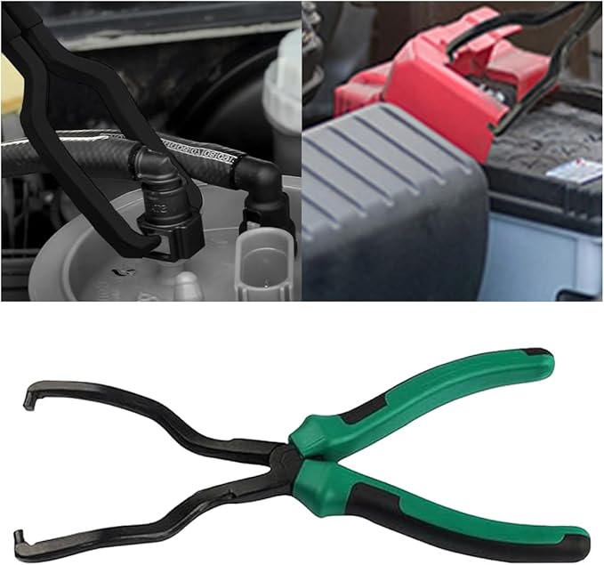 smilfuy Fuel Line Plier, Quick Disconnect Release Removal Tool, Petrol Hose Pipe Clamp Clip with Handle, Universal Fuel Line 