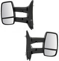 TRQ Driver & Passenger Side Mirror Set Power with Heat Compatible with 2015-2017 Ford Transit-150 Transit-250 Transit-350 Tra