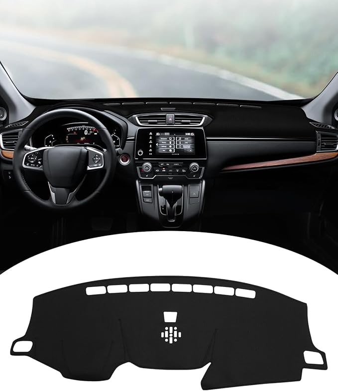 FIILINES Dash Cover Fit for 2017-2022 Honda CRV CR-V, Dashboard Mat Cover for CRV Accessories Sunshade Nonslip Mesh Protector