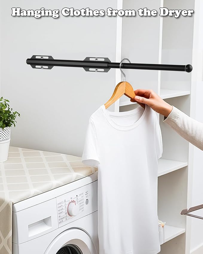 Valet Rod for Closet Pull Out, 12" Adjustable extending closet rod, Standard Retractable closet rod organization rack, Valet 
